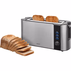 ECG ST 10630 SS toaster 6 2 slice(s) 1000 W Black, Silver