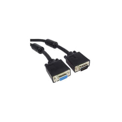 VGA Extension Cable 5 m, M/F, HQ (Coax), SVGA Video Monitor Coaxial Cable for Full HD 1080p, DDC2, Black, kpvc05