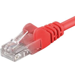 PremiumCord Patch kabel UTP Cat5e 1m červená networking cable Red U/UTP (UTP)