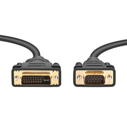 DVI-VGA Connection Cable 5 m DVI-I (24+5) VGA 15-Pin Male to Male Cable for PC (Analogue) / DVI-I Devices Colour Black