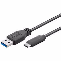 PremiumCord ku31ca1bk, 1 m, USB C, USB A, USB 3.2 Gen 1 (3.1 Gen 1), 5 Gbit/s, Black