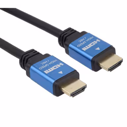 PremiumCord KPHDM2A05, 0.5 m, HDMI Type A (Standard), HDMI Type A (Standard), 18 Gbit/s, Black, Blue