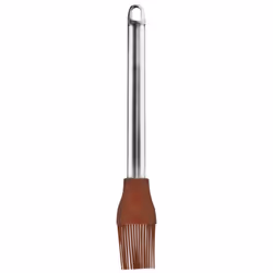 Silicone brush with stainless handle for cooking and baking