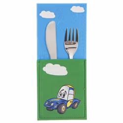 Car Motif Felt Cutlery Cover - Encourages independent eating