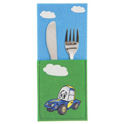 Car Motif Felt Cutlery Cover - Encourages independent eating