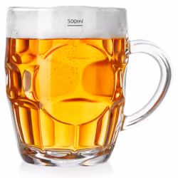 Large Glass Mug with Handle - 500 ml