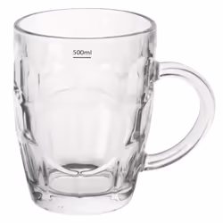 Large Glass Mug with Handle - 500 ml