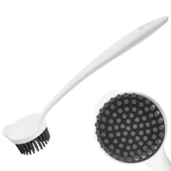 Practical dish brush for kitchen utensils with silicone brush