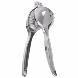 Compact and efficient metal citrus press for lemons and limes