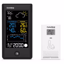 GARNI 615B Precise, Black, White, Indoor barometer, Indoor hygrometer, Indoor thermometer, Outdoor barometer, Outdoor hygrome ...