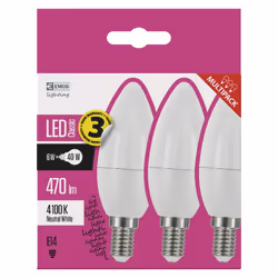 Emos ZQ3221.3 LED bulb Neutral white 4100 K 6 W E14 F
