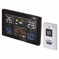 Emos E5111, Black, White, Indoor hygrometer, Indoor thermometer, Outdoor hygrometer, Outdoor thermometer, Barometer, Hygromet ...
