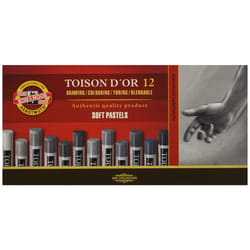 Koh-I-Noor TOISON D'OR 8522 Artist's Soft Pastels - Grey (Pack of 12)