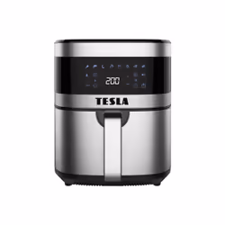 Tesla AIRCKQ60XLBLK, Hot air fryer, 6 L, 40 °C, 200 °C, Single, Black, Silver