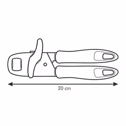Tescoma 420258 tin opener Mechanical tin opener Stainless steel, White
