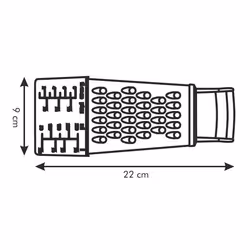 Tescoma 643788 manual grater/spiralizer Box grater Stainless steel, White