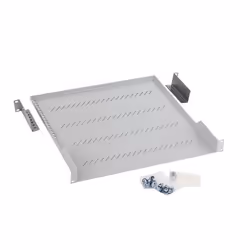 Triton Shelf with perforation 1U 450mm, Cream, Grey, 40 kg, 1U, 450 mm