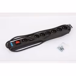 Triton RAB-PD-X03-A1, Black, 8 x ČSN, 2 m, 16 A, 16 A, 48.3 cm (19")