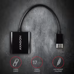 Axagon RVH-VGAN video cable adapter 0.15 m HDMI Type A (Standard) VGA (D-Sub) Black - Additional view 6