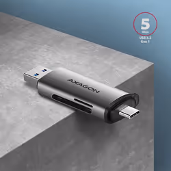 Axagon CRE-SAC card reader USB 3.0 Type-A/Type-C Grey