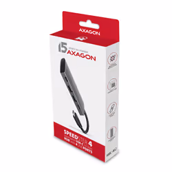 Axagon HMC-4G2 interface hub USB 3.2 Gen 2 (3.1 Gen 2) Type-C 10000 Mbit/s Grey