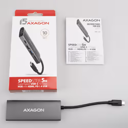 Axagon HMC-5G2 laptop dock/port replicator Wired USB 3.2 Gen 2 (3.1 Gen 2) Type-C Grey - Additional view 3