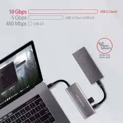Axagon HMC-5G2 laptop dock/port replicator Wired USB 3.2 Gen 2 (3.1 Gen 2) Type-C Grey - Additional view 5