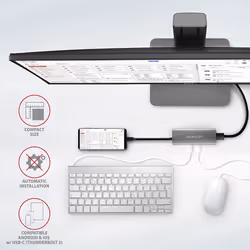 Axagon HMC-5G2 laptop dock/port replicator Wired USB 3.2 Gen 2 (3.1 Gen 2) Type-C Grey - Additional view 8