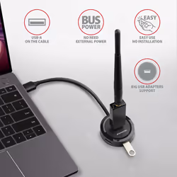Axagon HUE-P1A interface hub USB 3.2 Gen 1 (3.1 Gen 1) Type-A 5000 Mbit/s Black