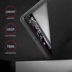 Axagon EE25-SLC storage drive enclosure HDD/SSD enclosure Black 2.5" - Additional view 4