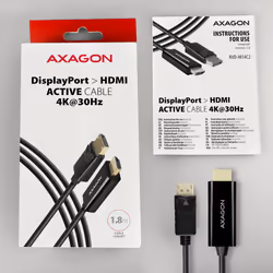 Axagon RVD-HI14C2 video cable adapter 1.8 m HDMI Type A (Standard) DisplayPort Black - Additional view 6
