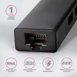 Axagon HMC-GL3A USB-C-Hub 3x USB-A Gbit-LAN schwarz USB 3.2 Gen 1 (3.1 Gen 1) Type-C 5000 Mbit/s Black