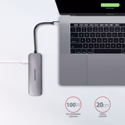 Axagon HMC-5 laptop dock/port replicator Wired USB 3.2 Gen 1 (3.1 Gen 1) Type-C Grey - Additional view 8