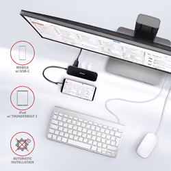 Axagon HMC-6GL laptop dock/port replicator Wired USB 3.2 Gen 1 (3.1 Gen 1) Type-C Black, Grey - Additional view 8