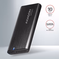 Axagon EEM2-SBC externes Gehäuse für M.2 SSDs USB-C 3.2 Gen 2 - schwarz SSD enclosure Black