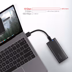Axagon EEM2-SBC externes Gehäuse für M.2 SSDs USB-C 3.2 Gen 2 - schwarz SSD enclosure Black - Additional view 7