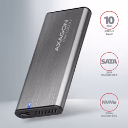 Axagon EEM2-SG2 storage drive enclosure SSD enclosure Grey M.2