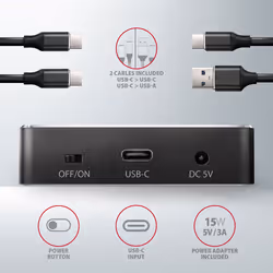 Axagon ADSA-M2C storage drive docking station USB 3.2 Gen 2 (3.1 Gen 2) Type-C Black - Additional view 6