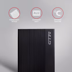 Axagon EE35-GTR USB-C 5Gbps - SATA 6G, 3.5 RIBBED box BLACK - USB Typ C HDD enclosure 3.5"