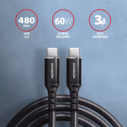 Axagon BUCM-CM30AB USB cable USB 2.0 3 m USB C Black