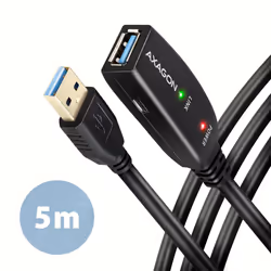 Axagon ADR-305 USB 3.2 Gen 1 A-M -> A-F active extension/repeater cable 5m - Kabel - Digital/Daten, 5 m, USB A, USB A, USB 3. ...