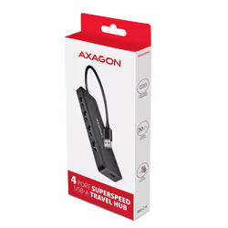 Axagon HUE-C1A interface hub USB 3.2 Gen 1 (3.1 Gen 1) Type-A 5000 Mbit/s Black - Additional view 7