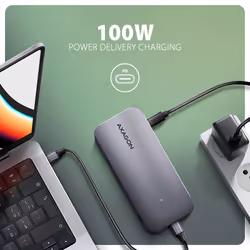 Axagon HMC-12GM2 laptop dock/port replicator Wired USB 3.2 Gen 2 (3.1 Gen 2) Type-C Grey - Additional view 7