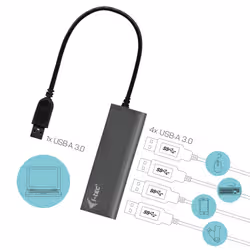 i-tec Metal Superspeed USB 3.0 4-Port Hub - Additional view 4