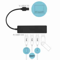 i-tec Advance USB 3.0 Slim Passive HUB 4 Port - Additional view 4