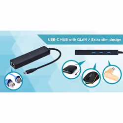 i-tec Advance USB-C Slim Passive HUB 3 Port + Gigabit Ethernet Adapter - Additional view 8
