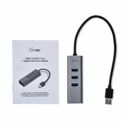 i-tec Metal USB 3.0 HUB 3 Port + Gigabit Ethernet Adapter - Additional view 5
