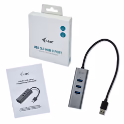 i-tec Metal USB 3.0 HUB 3 Port + Gigabit Ethernet Adapter - Additional view 7