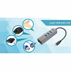 i-tec Metal USB-C HUB 3 Port + Gigabit Ethernet Adapter - Additional view 8