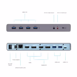 i-tec USB 3.0 / USB-C / Thunderbolt 3 Dual Display Docking Station - Additional view 5